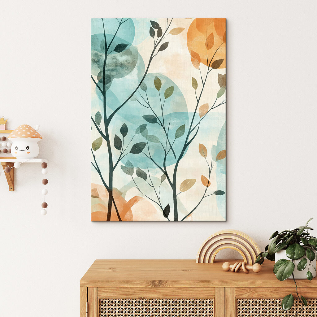 Painting of a tree with leaves