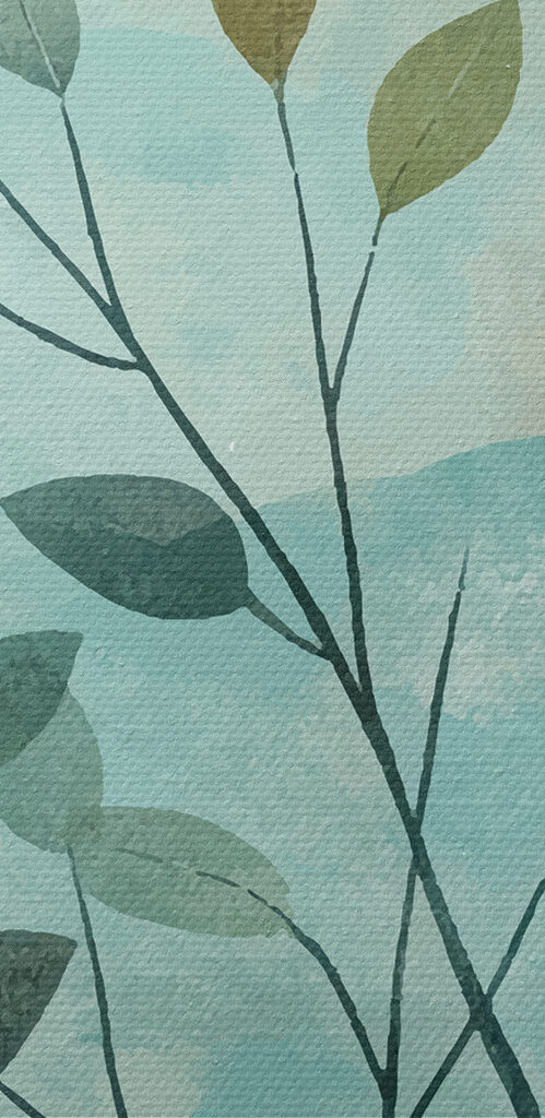 Painting of a tree with leaves