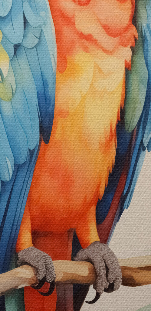 Colorful bird on a branch Colorful bird on a branch