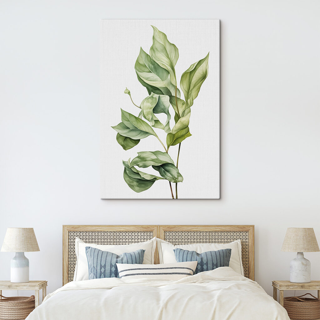 Lush green leaves in soft hues Lush green leaves in soft hues