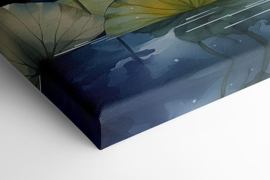 Painting of a flower and leaves Painting of a flower and leaves
