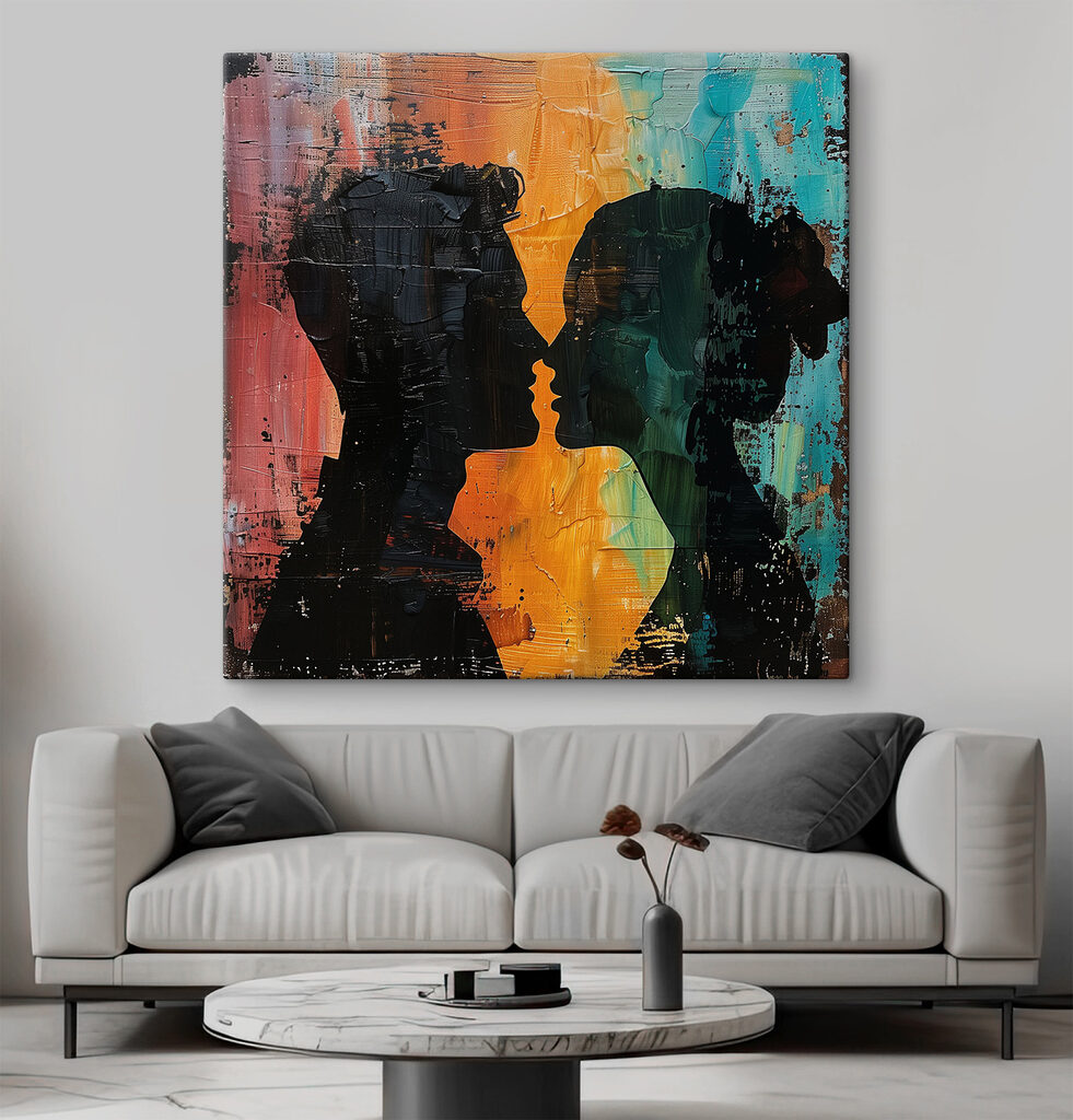 Man and woman kissing Man and woman kissing