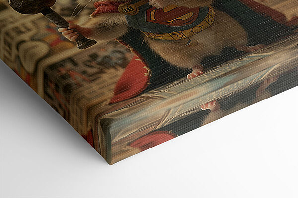 Хом'як у плащі та з молотком у руках Хом'як у плащі та з молотком у руках