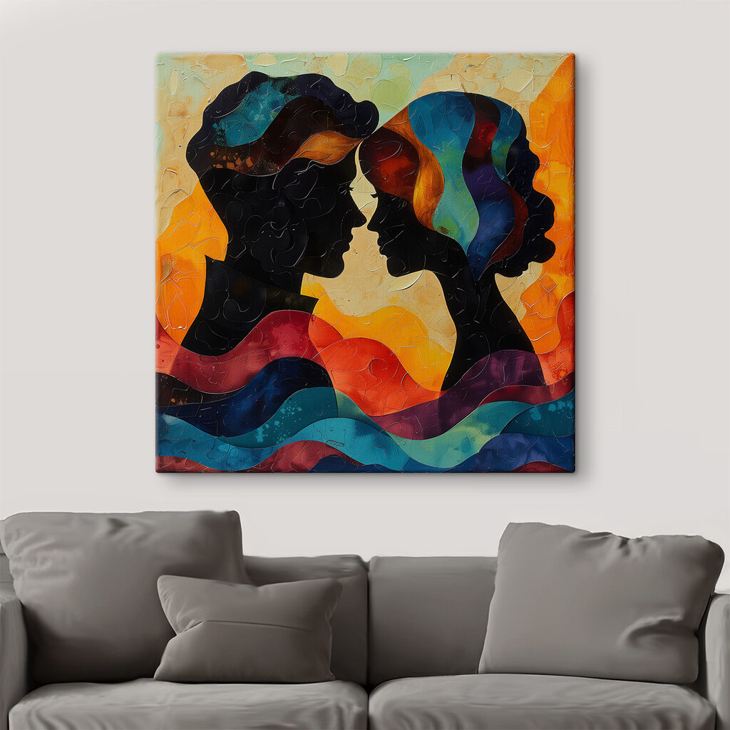 Man and woman looking at each other