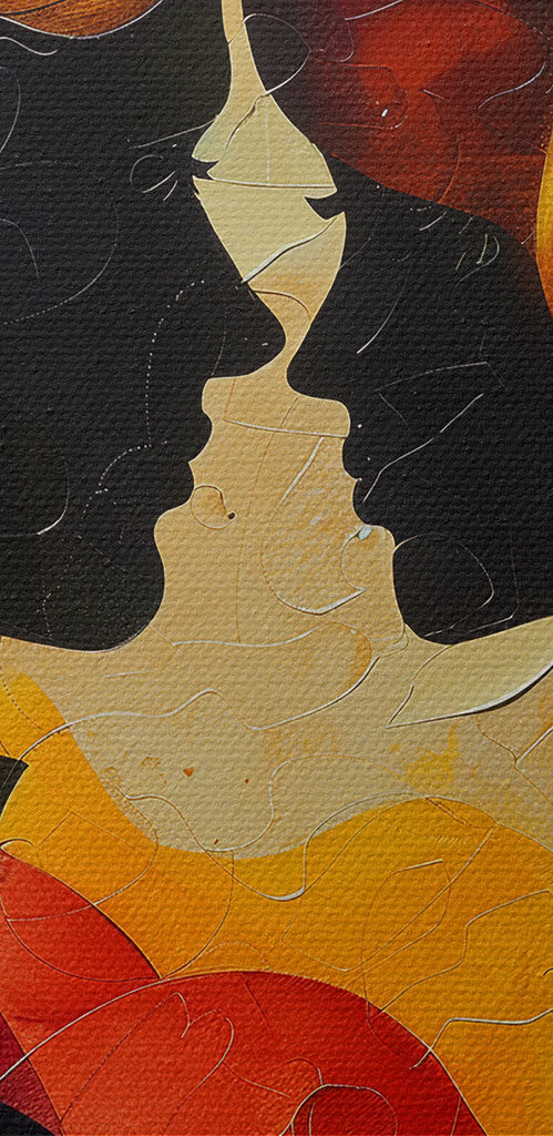 Man and woman looking at each other