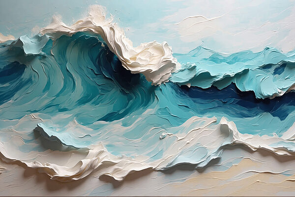 Painting of a wave Painting of a wave