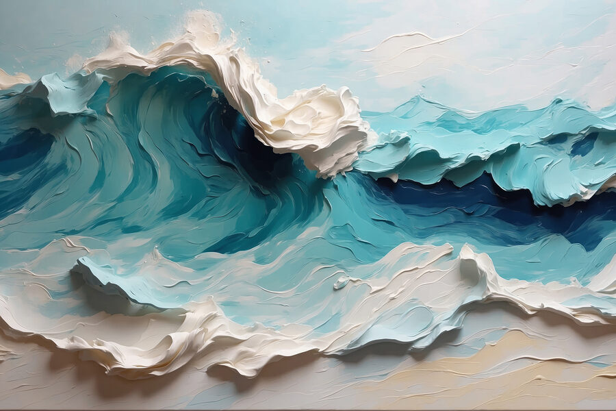 Painting of a wave Painting of a wave