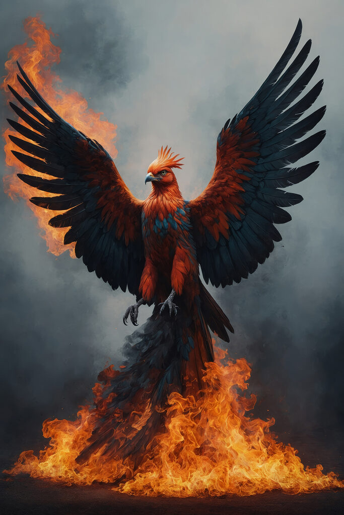 Bird with wings spread out Bird with wings spread out