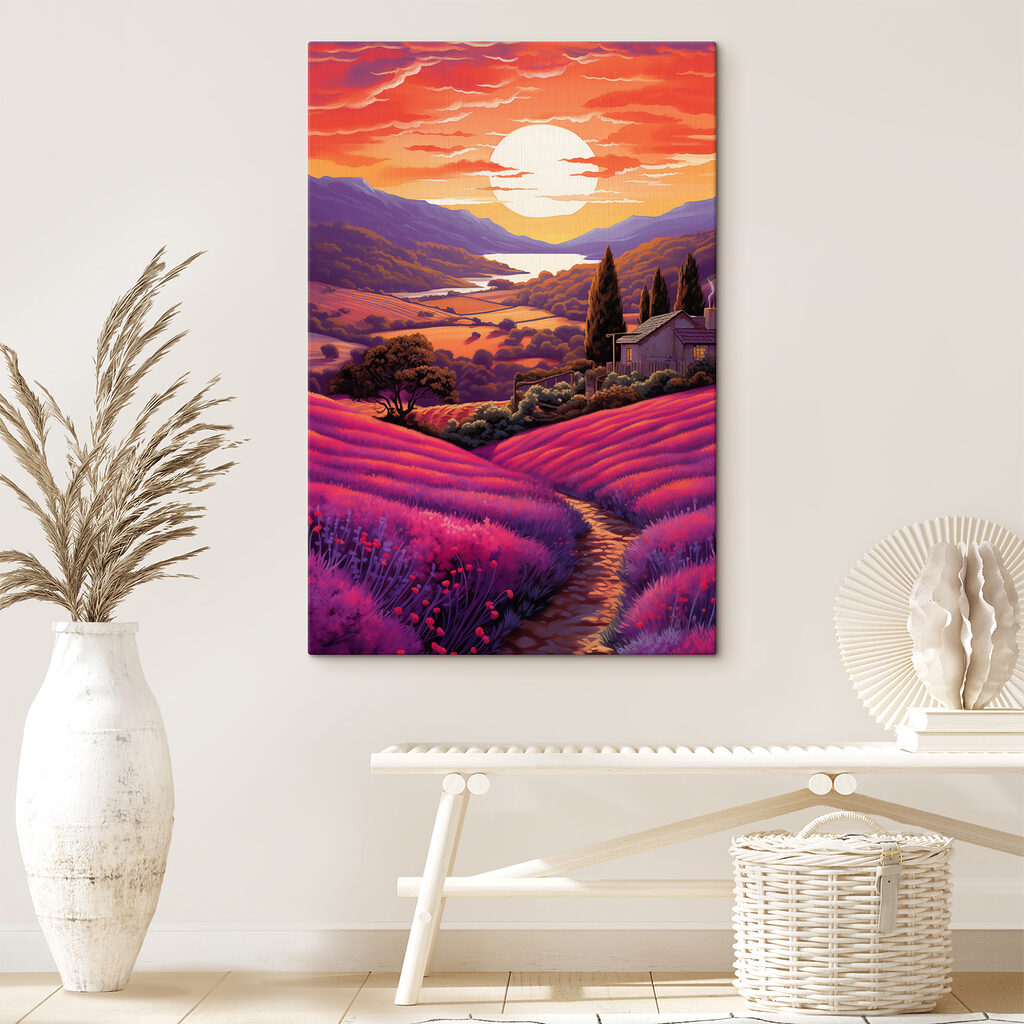 House in a field of lavender House in a field of lavender