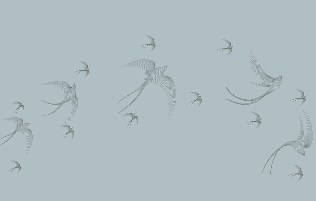 Group of birds flying