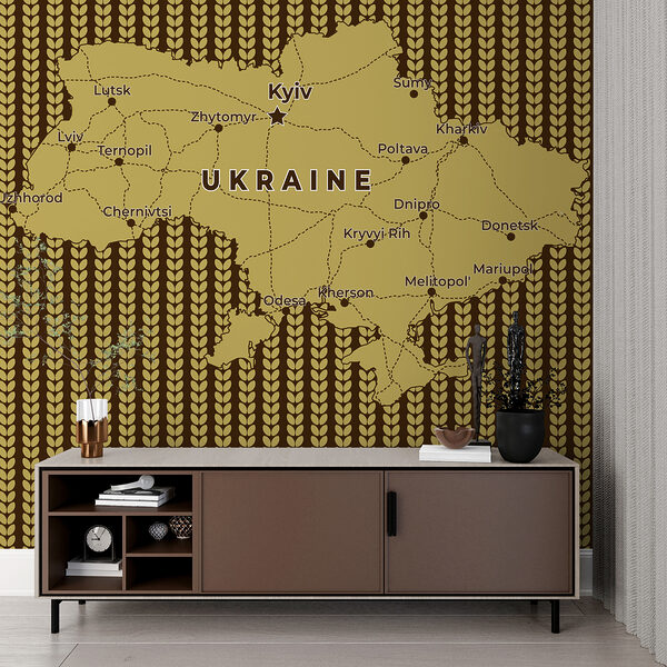 Карта України з лініями та містами Карта України з лініями та містами
