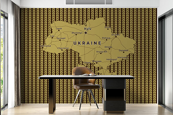 Карта України з лініями та містами Карта України з лініями та містами