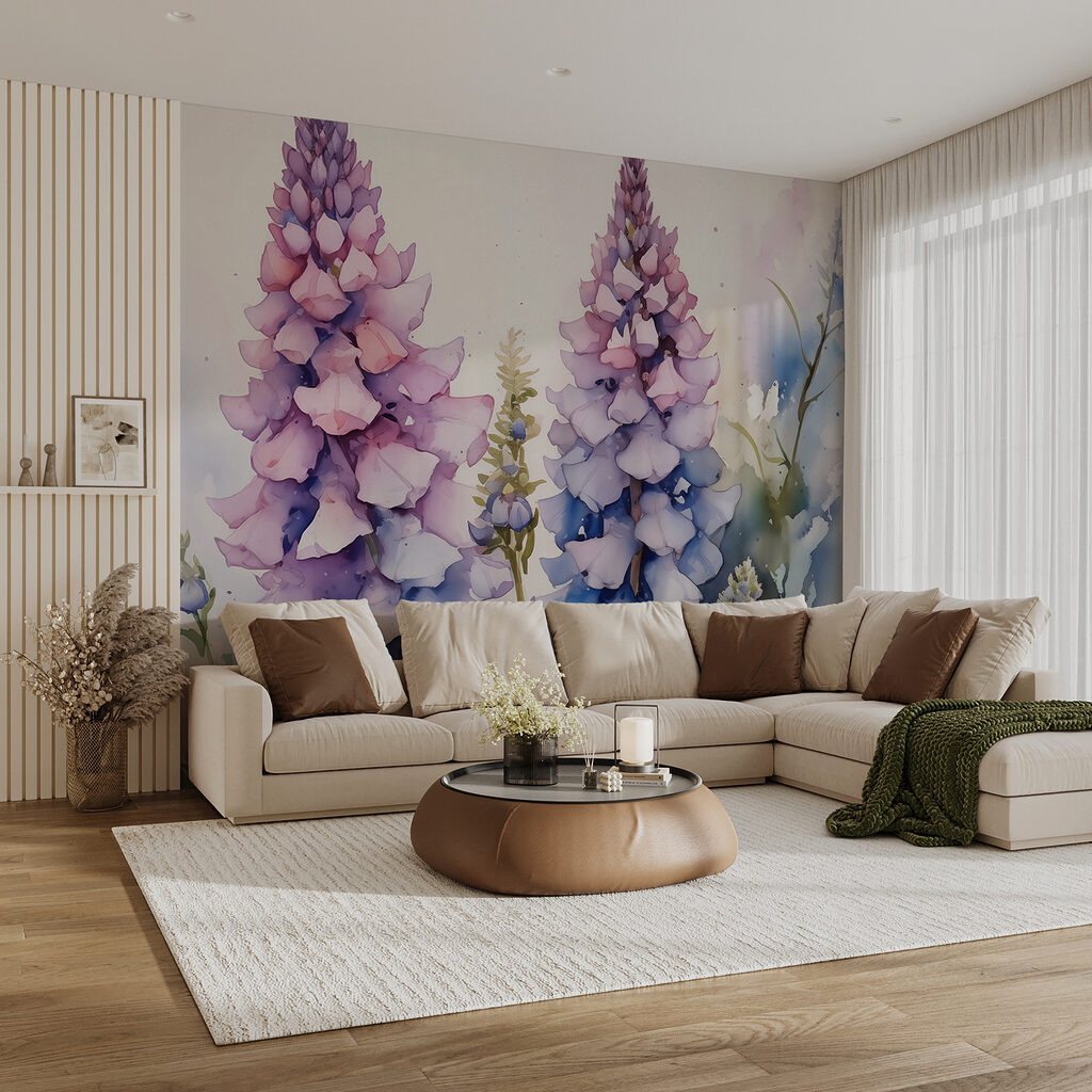 Painting of flowers on a white background