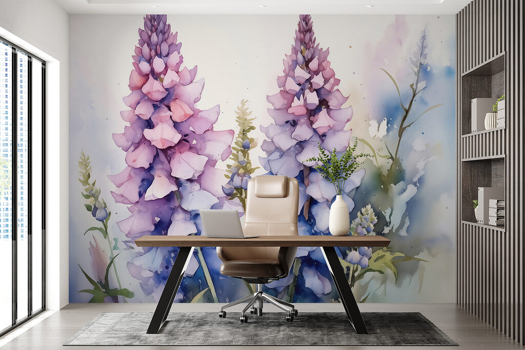 Painting of flowers on a white background