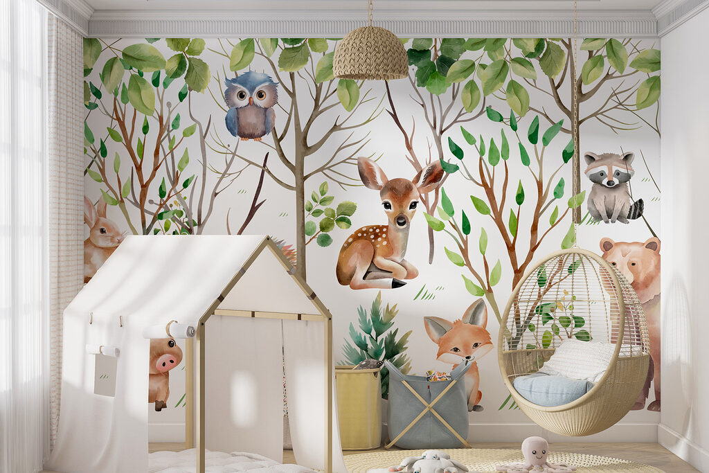 Group of animals in the woods