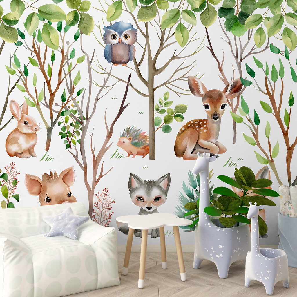 Group of animals in the woods