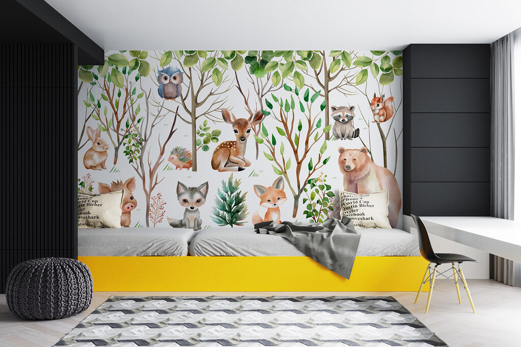 Group of animals in the woods