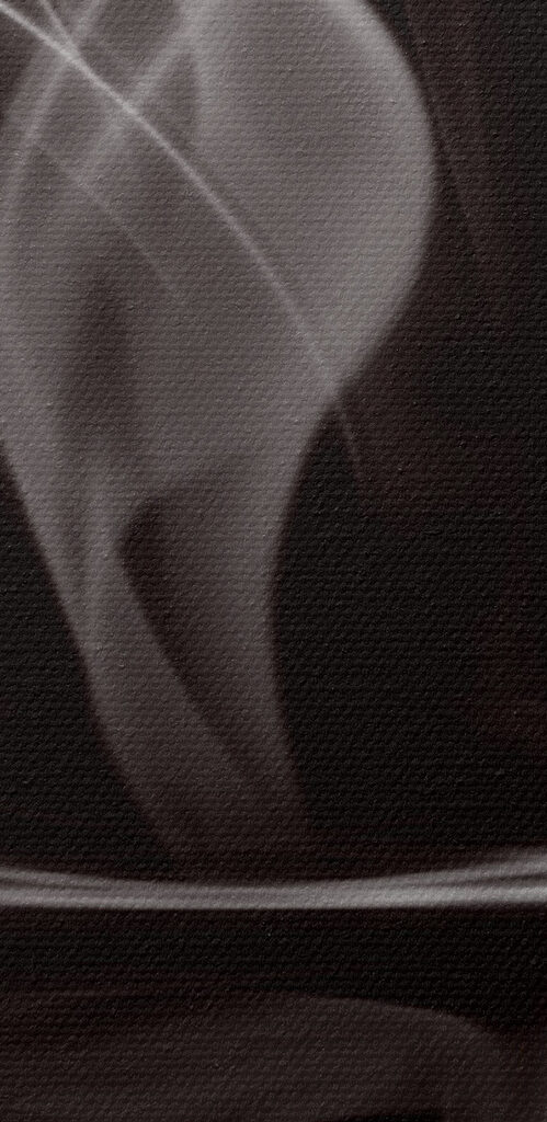 Glass cup with smoke