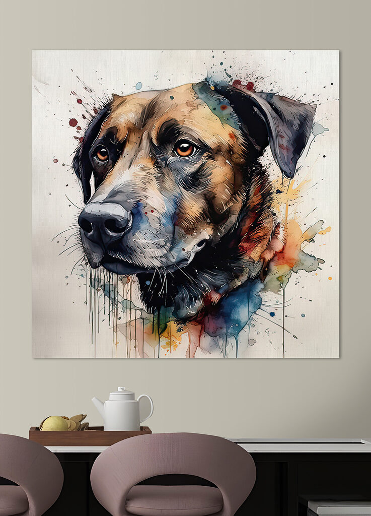 Painting of a dog Painting of a dog