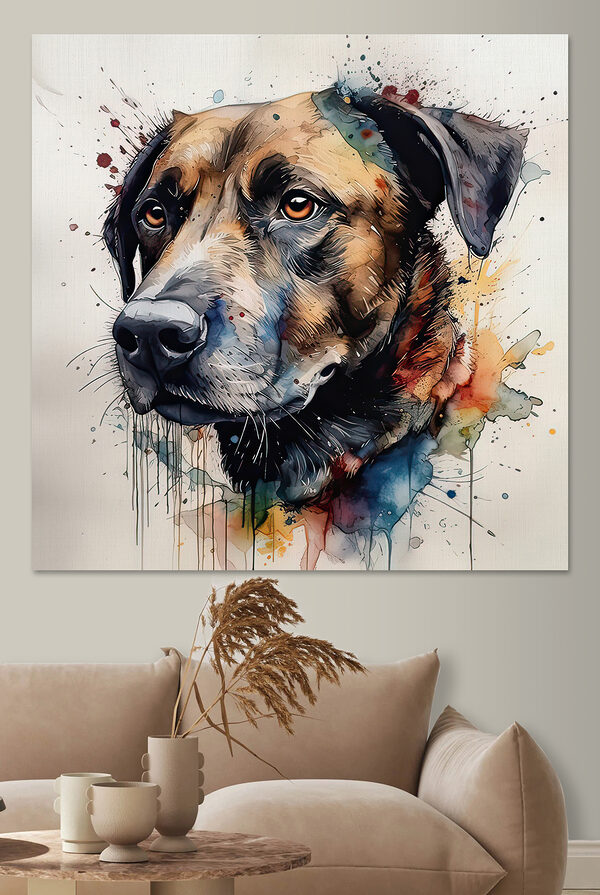 Painting of a dog Painting of a dog