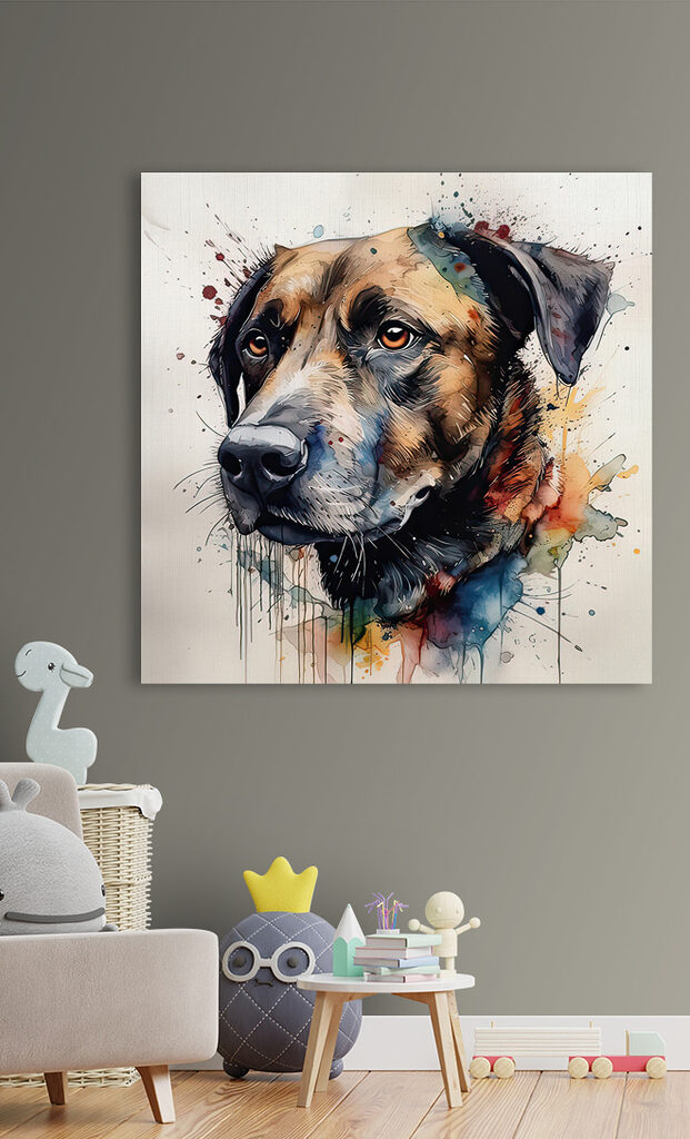 Painting of a dog Painting of a dog