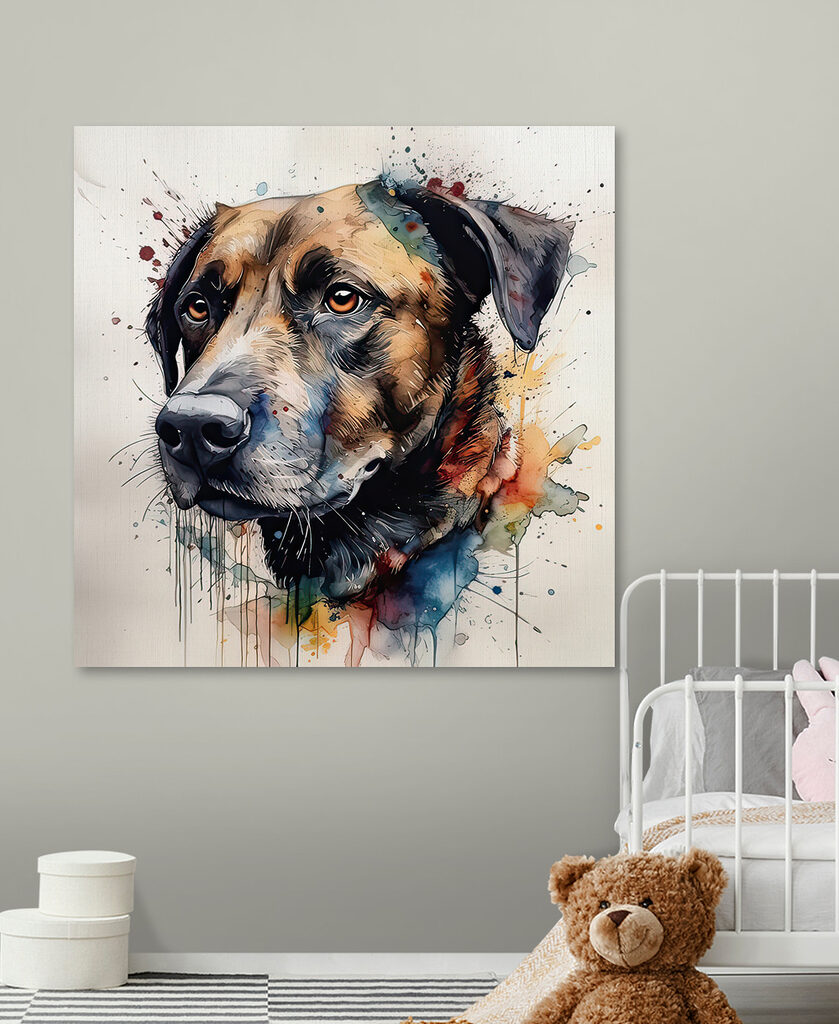 Painting of a dog Painting of a dog