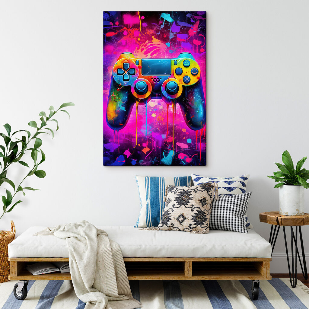 Colorful video game controller