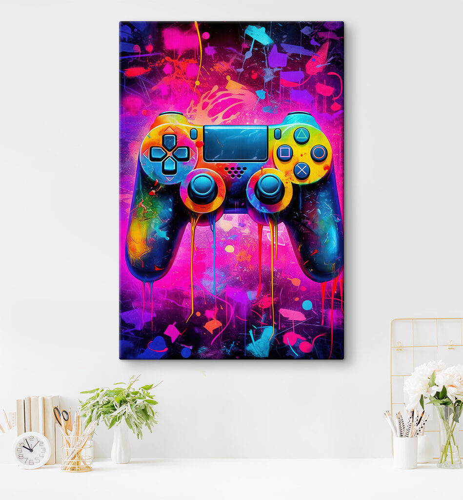 Colorful video game controller