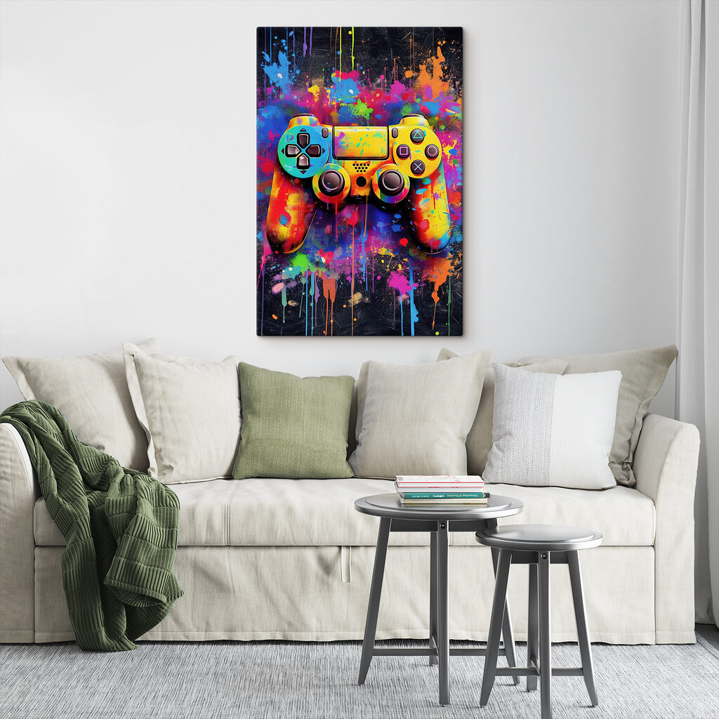 Colorful video game controller Colorful video game controller