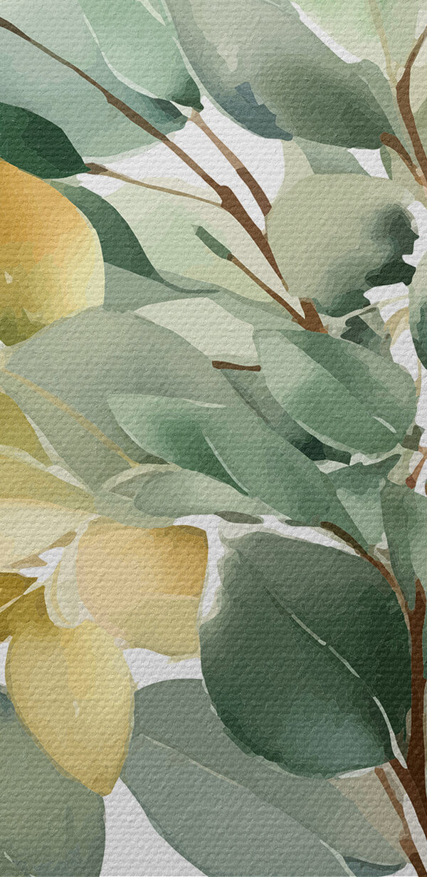 Watercolor painting of a branch with leaves Watercolor painting of a branch with leaves