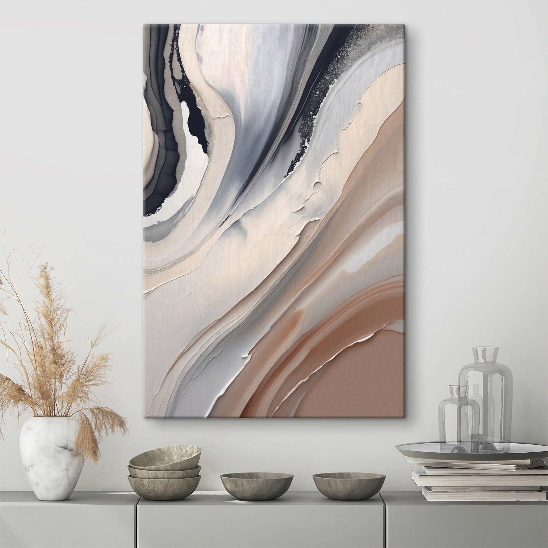 Close up of a painting