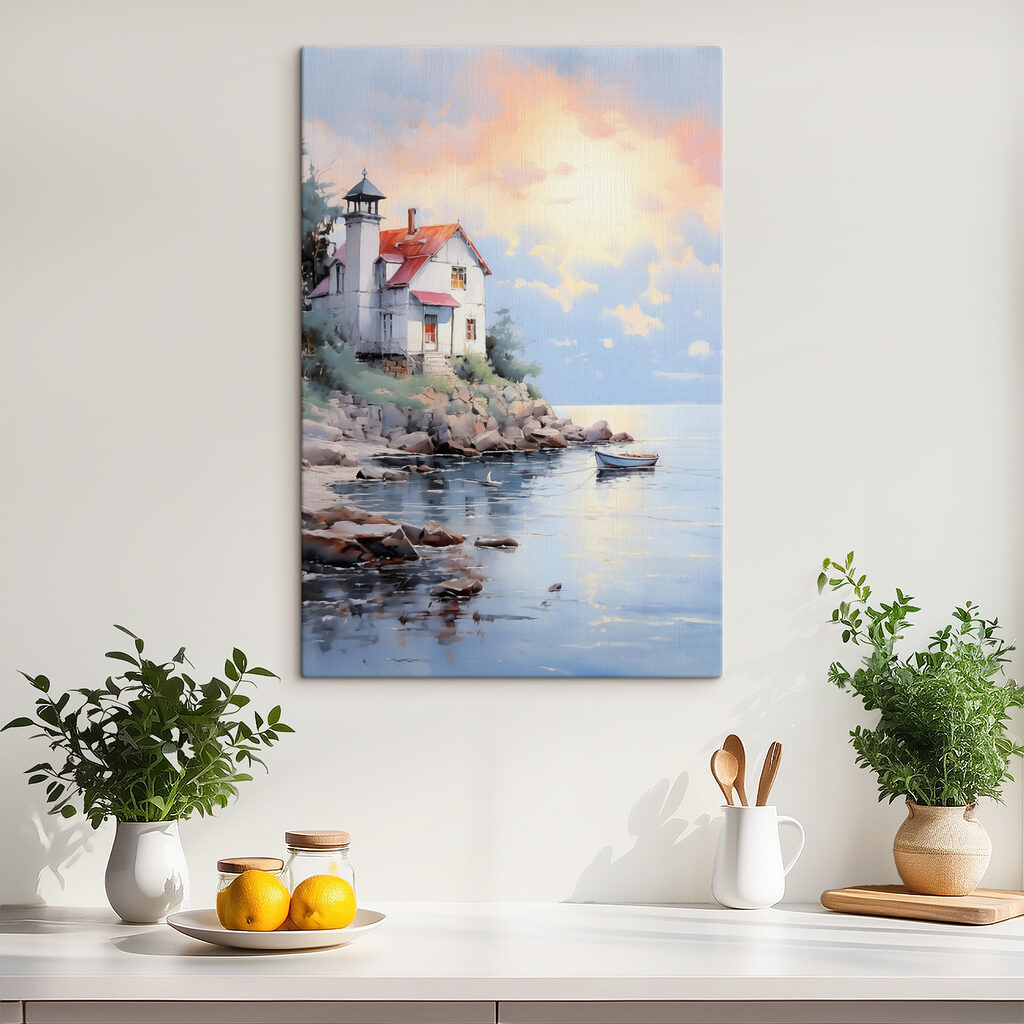 House on a rocky shore