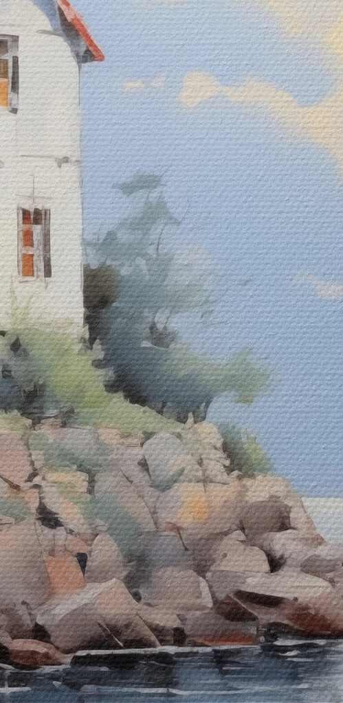 House on a rocky shore
