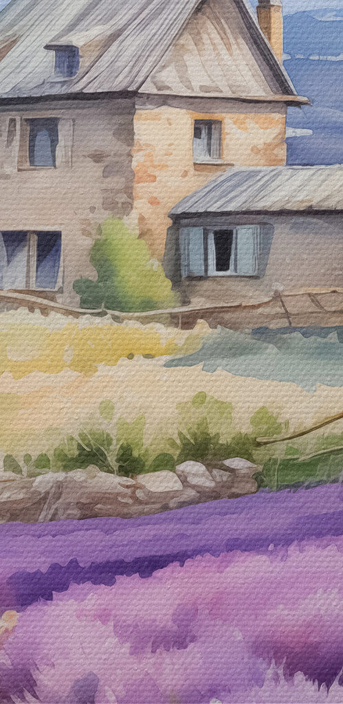 House in a field of lavender