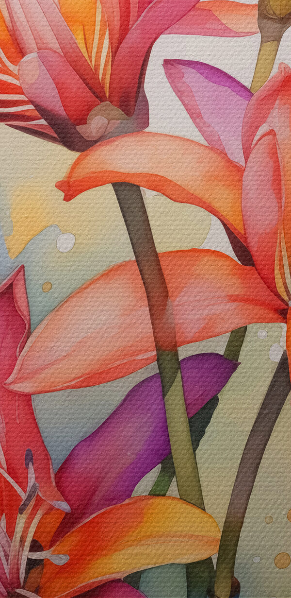 Painting of flowers on a white background Painting of flowers on a white background