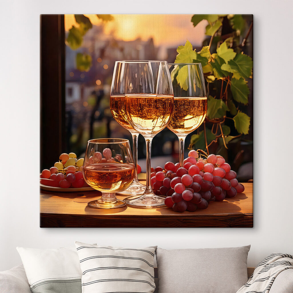 Group of wine glasses and grapes on a table Group of wine glasses and grapes on a table