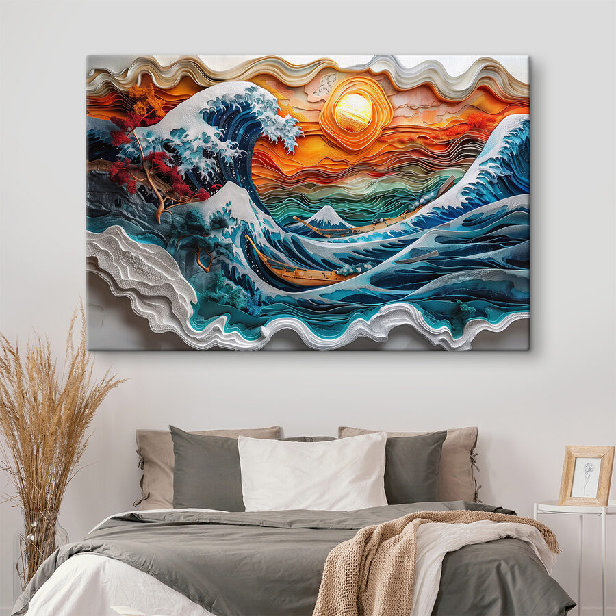 Painting of a wave Painting of a wave