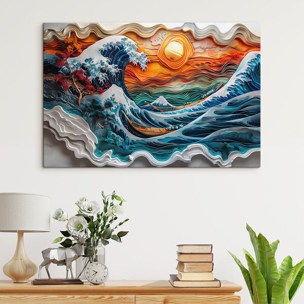 Painting of a wave Painting of a wave