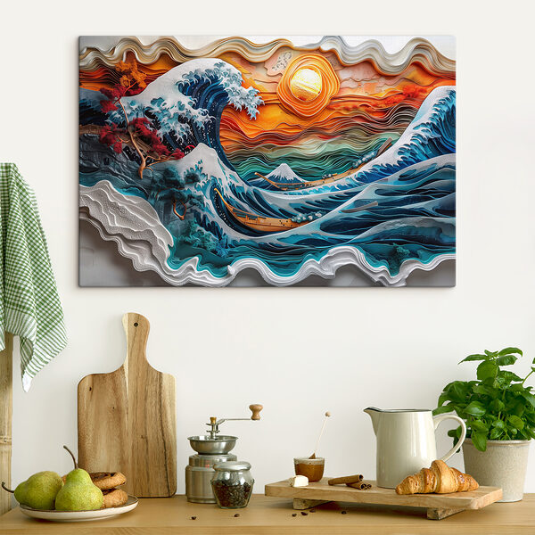 Painting of a wave Painting of a wave