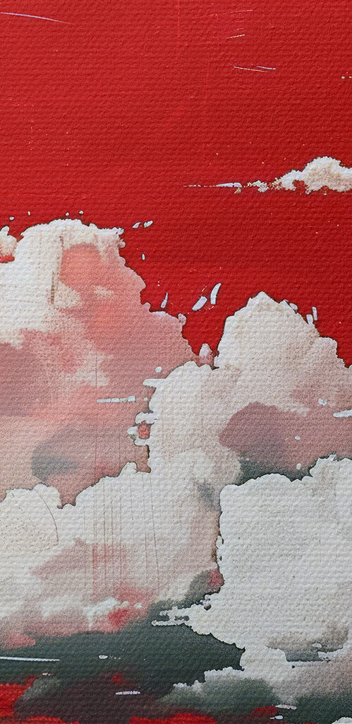 Red sky with clouds Red sky with clouds