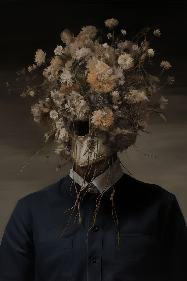 Person with flowers on their head Person with flowers on their head