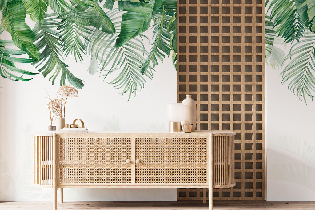 Row of green leaves Row of green leaves