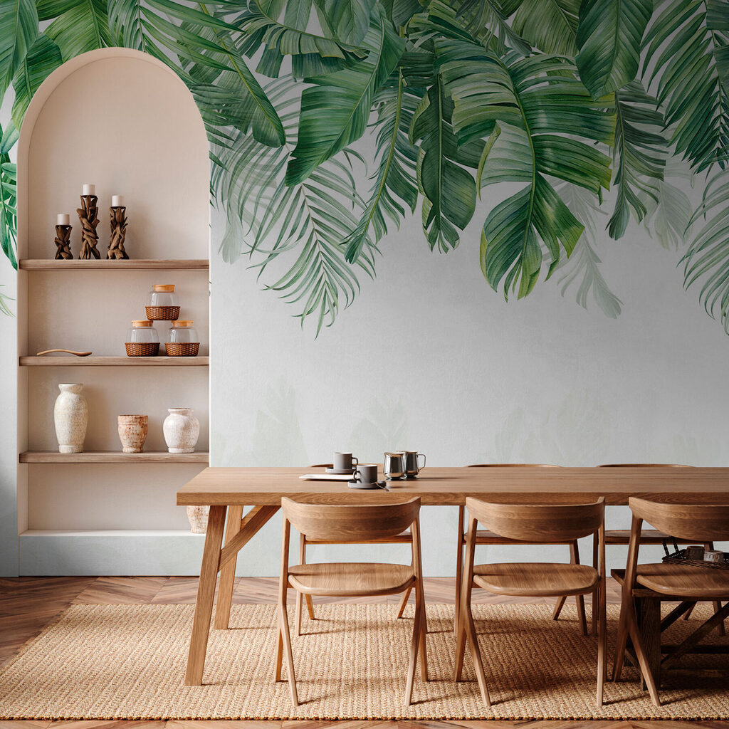 Row of green leaves Row of green leaves