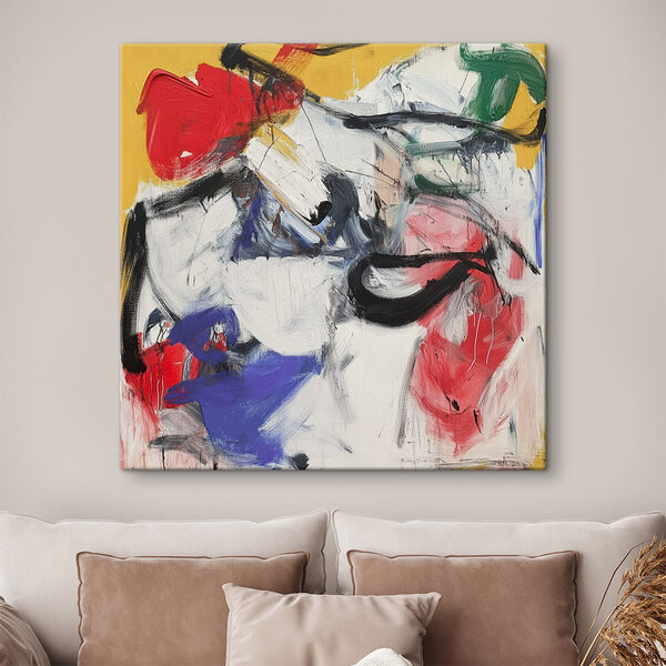 Painting of a person with different colors Painting of a person with different colors