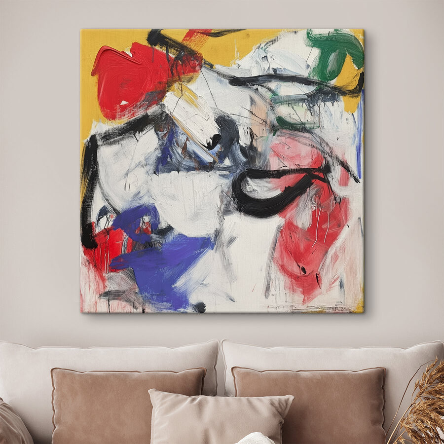 Painting of a person with different colors Painting of a person with different colors