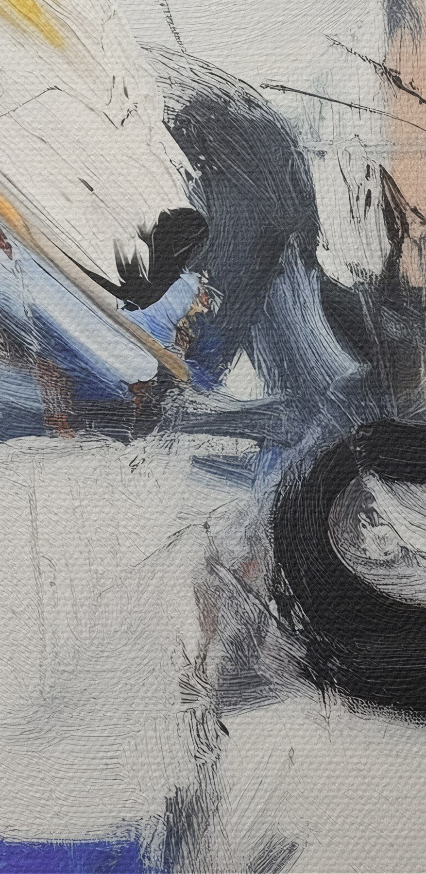 Painting of a person with different colors Painting of a person with different colors