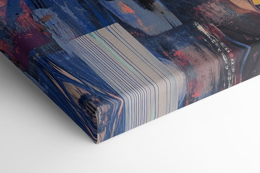 Woman with blue hair and blue lipstick