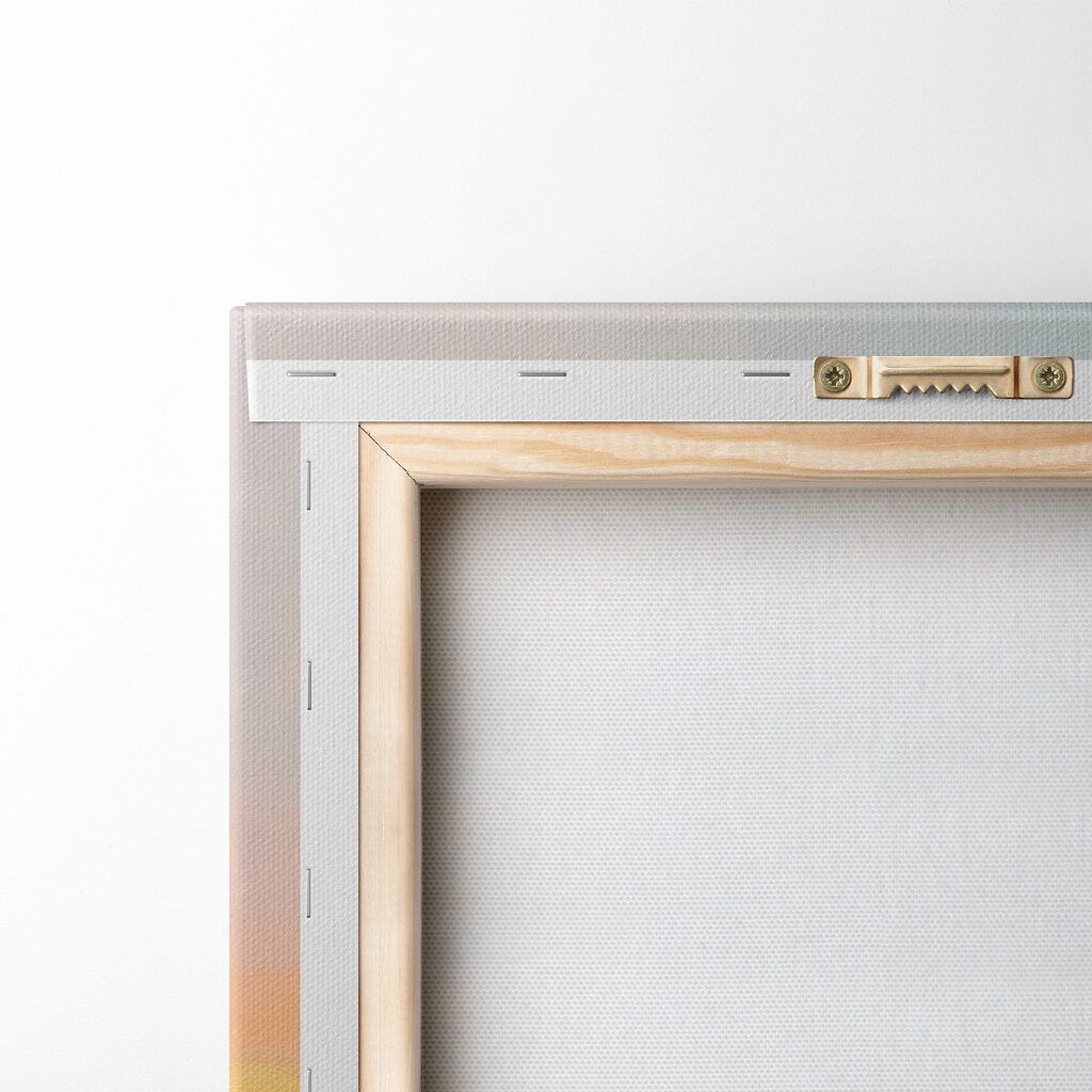 Painting of birds flying over water