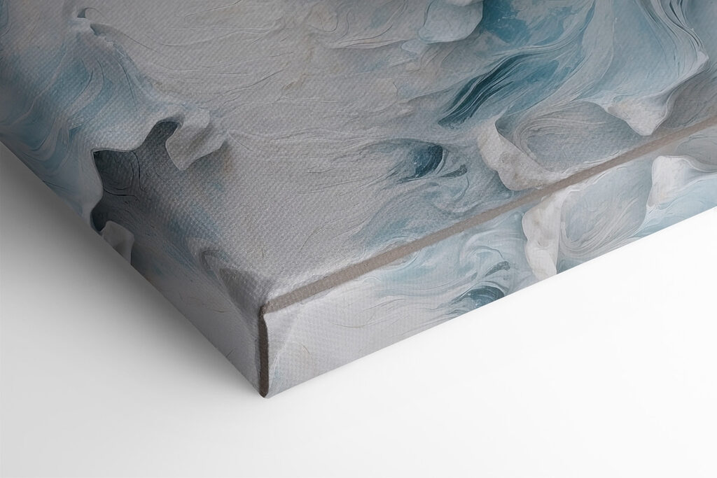 White and blue textured surface