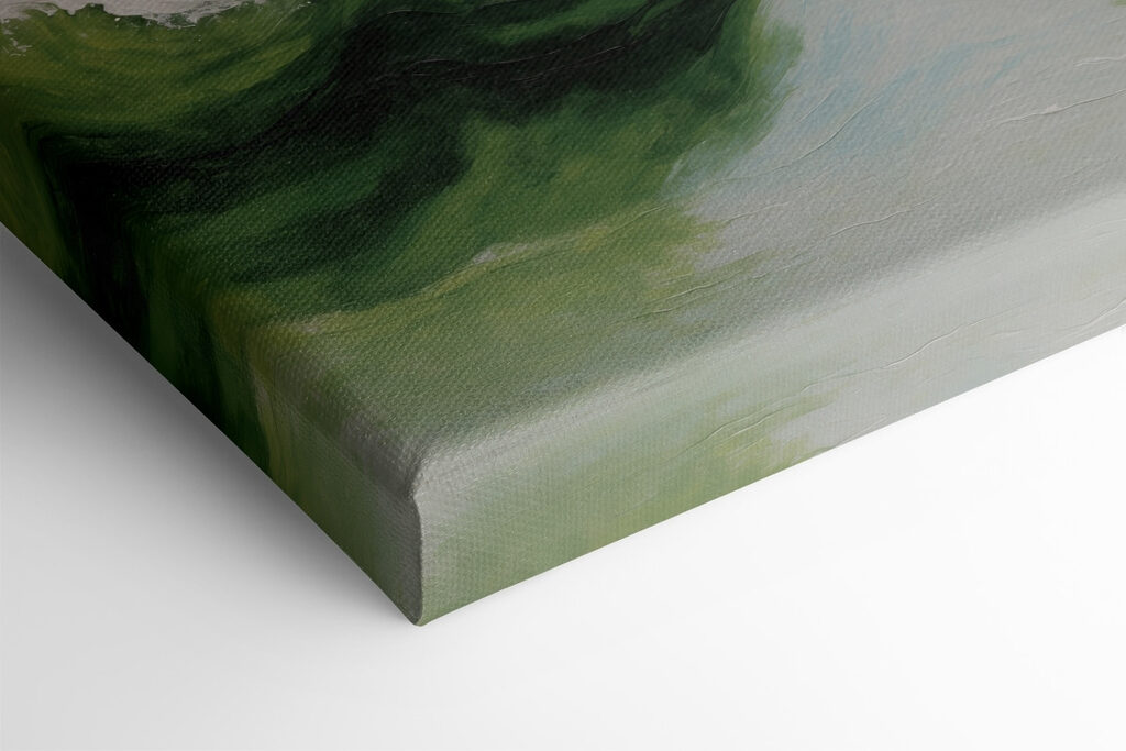 Painting of green and blue waves Painting of green and blue waves